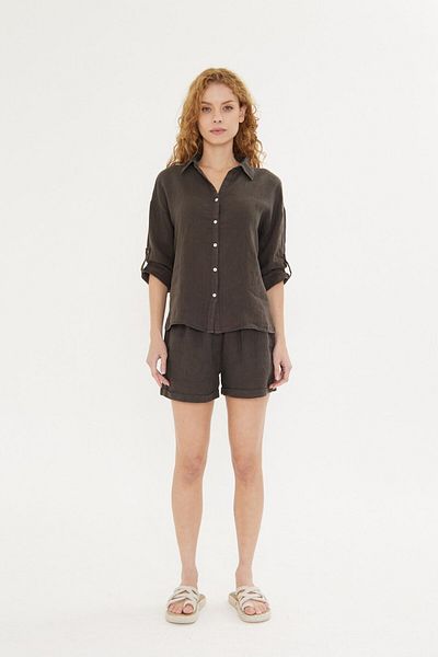 Whitefin Women's Coffee Linen Set