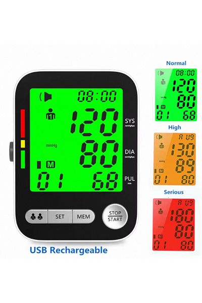 Choice High Accurate Rechargeable Digital Sphygmomanometer Bp Monitors Electronic Tonometer Arm Cuff Blo...