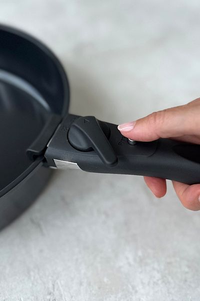 NEOFLAM Midas Black 11-Piece Detachable Safety Handle Nesting Induction Pot Pan Set
