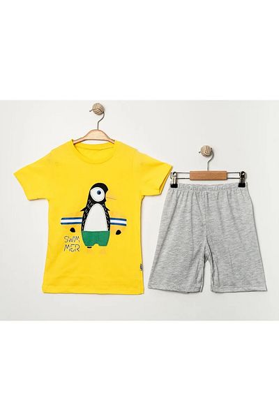 e-çocuk Swimmer Penguin 2-Piece Boy's Suit 4741