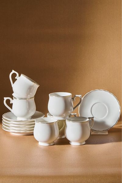 Karaca Daphne 6-Person Coffee Cup 90 ml