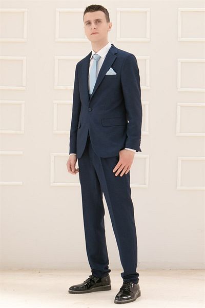 Modaviki Men - Suit - Dress - 6 Drop -Navy Blue - Mdv100