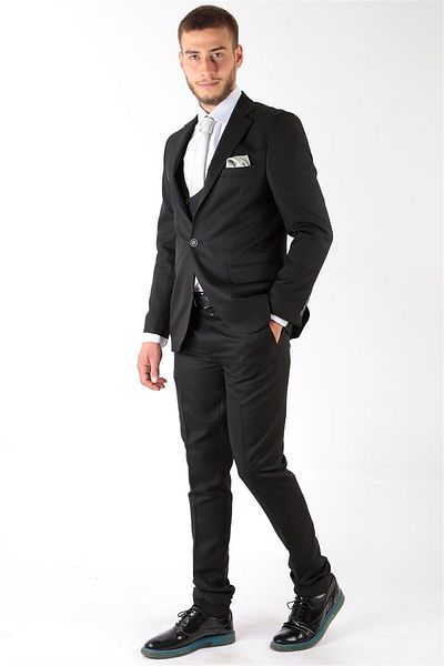Modaviki Men - Suit - Dress - 6 Drop - Black - Mdv100