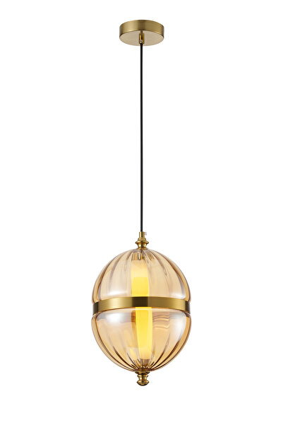 Apliqa Dolly 6 Watt 3000K Ledli Bal Camlı Tekli Sarkıt Led Avize