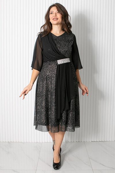 Fahima Sequined Evening Dress Black Fhm900