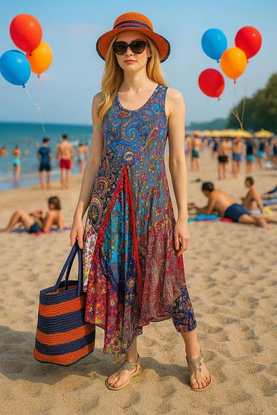 bohostyle Rochie Lunga Bumbac De Vara