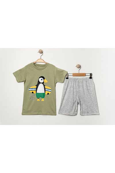 e-çocuk Swimmer Penguin 2-Piece Boy's Suit 4741