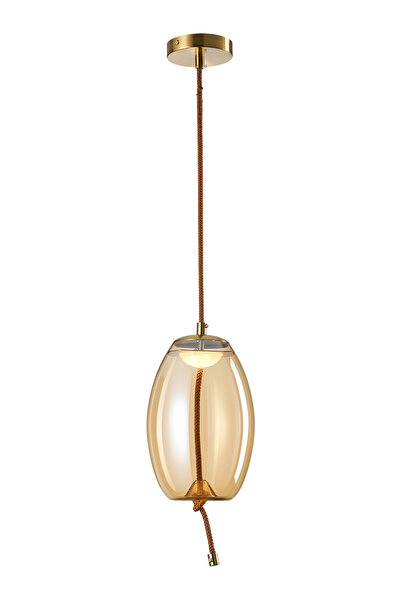 Apliqa Stone Tekli 5 Watt 3000K Eskitme Bal Camlı Led Sarkıt Avize