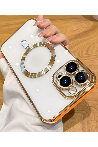 Fibaks حافظة متوافقة مع هاتف Apple Iphone 11 Pro Max مع حماية لعدسة الكاميرا وغطاء ناعم شفاف اللون للشحن من Magsafe