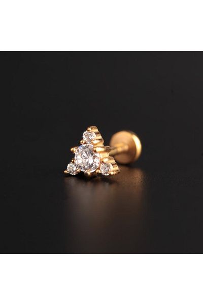 Rupen Kraft 316 L Surgical Steel Diamond Model Helix Tragus Lip Cartilage Piercing