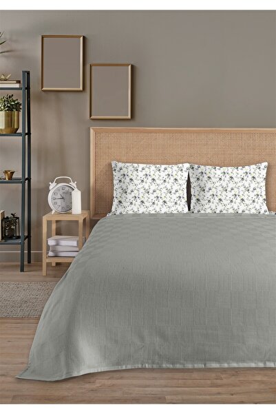 HomeBerry 100% Cotton Lidia Dark Gray Single Pique Set 160 X 230 cm