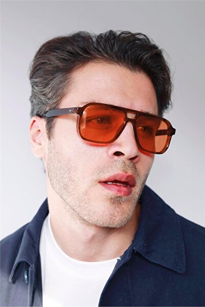 Bilge Karga نظارة شمسية للرجال من Egesta باللون البني البرتقالي