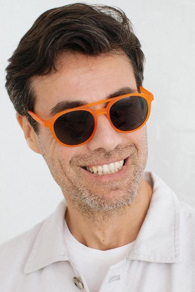 Bilge Karga Poonam Matt Orange Black Men's Sunglasses