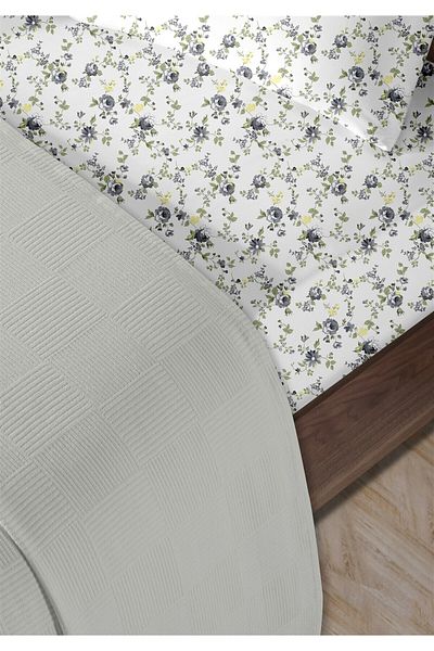 HomeBerry 100% Cotton Lidia Gray Single Pique Set 160 X 230 cm
