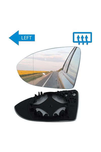 Choice Left Side Door Wing Mirror Glass Convex Heated N/s For Vw Golf 7 Mk7 2012-2019