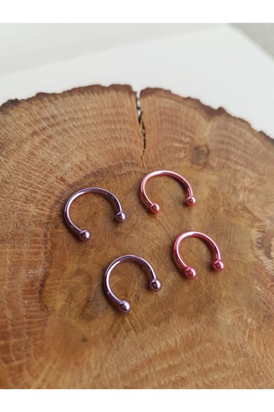 Karınca Piercing 10 Mm Big Purple Ear Half Ring Piercing