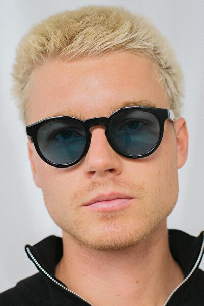 Bilge Karga نظارات شمسية للرجال - جلين أسود أزرق