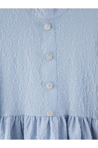 Modamorfo Tunica cu nasturi cu piatra in fata si fermoar in spate - Baby Blue