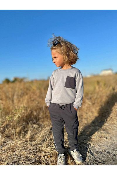 MİO Model Boy's Suit Anthracite