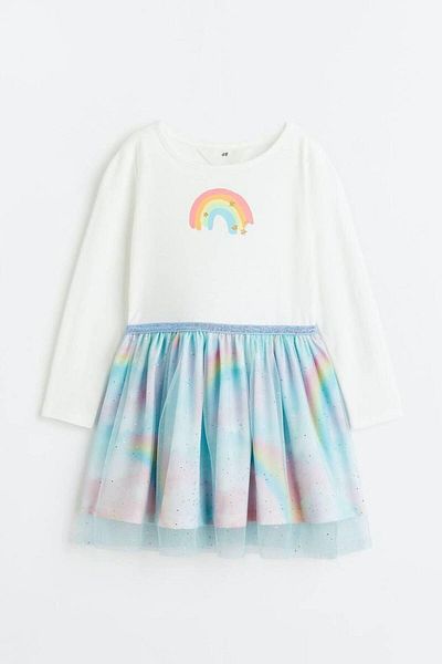MİO Girl's Tulle Dress Blue