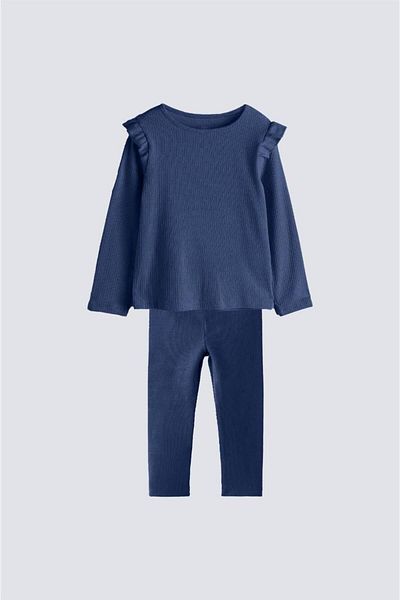 MİO Girl's Camisole Leggings Set Navy Blue