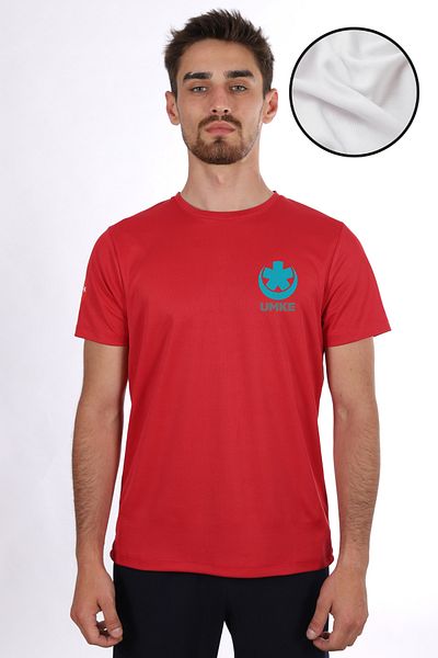 Pratik Medikal Red Umke Dry Touch Crew Neck T-Shirt Unisex