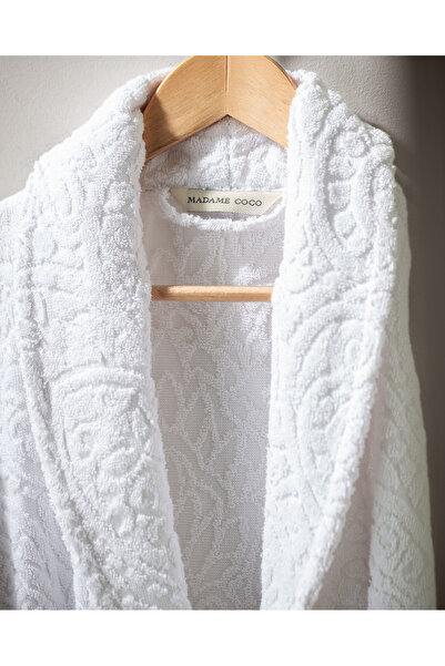 Madame Coco Μπουρνούζι Bernay Unisex Jacquard - 100% βαμβάκι, λευκό, φυσική συλλογή