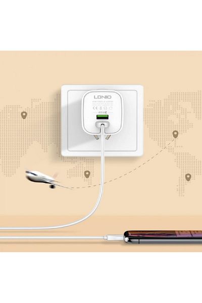 LDNIO 20W Dual USB Fast Charger – High-Speed Wall Adapter for Phones & Tablets