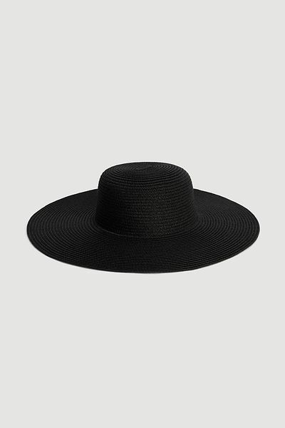 Gusto Straw Fedora Hat - Black