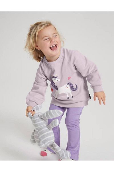 MİO Unicorn Girl's Suit Lilac