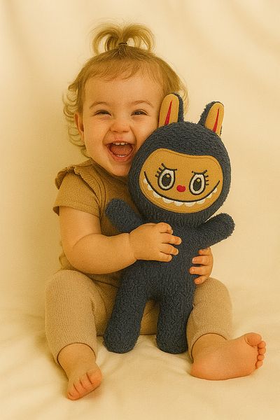 SNSTİCARET Labubu Plush Doll Decorative Pillow, Sleeping Companion Labubu Toy