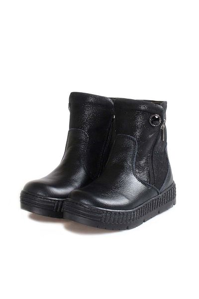 Ayakkabıhane Γνήσιο δέρμα με γούνα εσωτερικά Unisex Παιδικές κλασικές μπότες με ασημί φερμουάρ Ah0776911241125