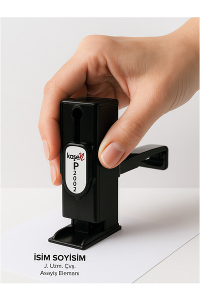 MÜHÜRŞAH P2002 Kişiye Özel Cep Kaşesi ( Siyah - Mavi - Kırmızı )