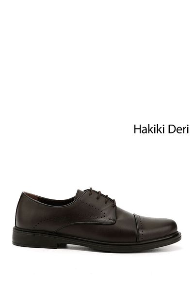 GÖNDERİ(R) Men's Brown Antique Laced Genuine Leather Classic Shoes