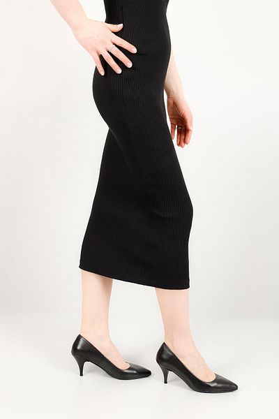 GÖNDERİ(R) Women's Black Pointed Toe Medium Thin Heeled Stiletto