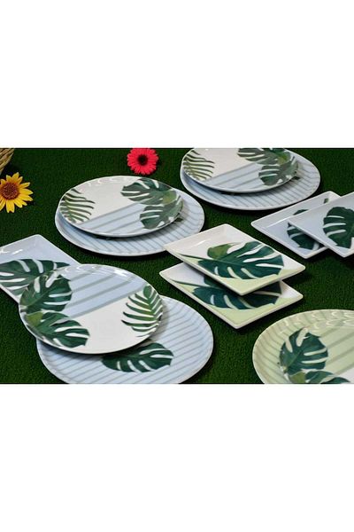 Noah Exclusive (Porland) 18 Piece Porcelain Catering and Breakfast Presentation Set for 6 People