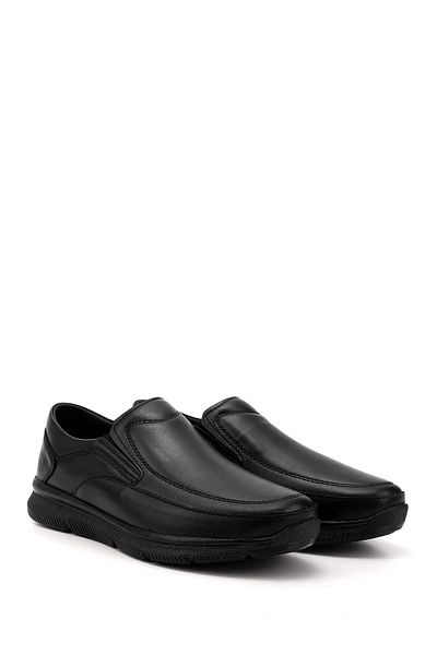 GÖNDERİ(R) Men's Black Genuine Leather Comfort Shoes
