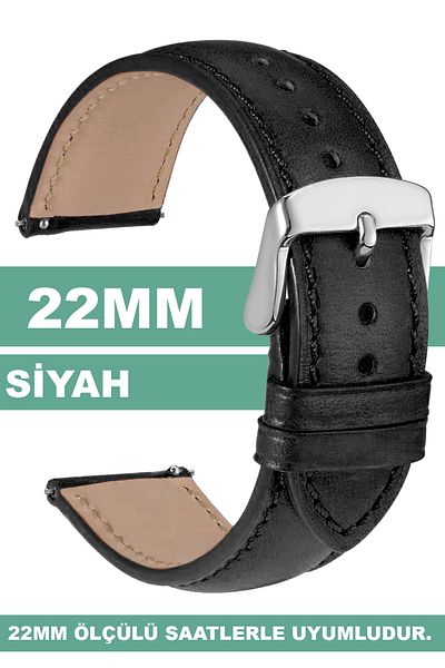 Trendburada 22mm Fossil-Welder-Wesse-Casio-Armani-Omega-Seiko-Tissot Watch Compatible Leather Watch Band