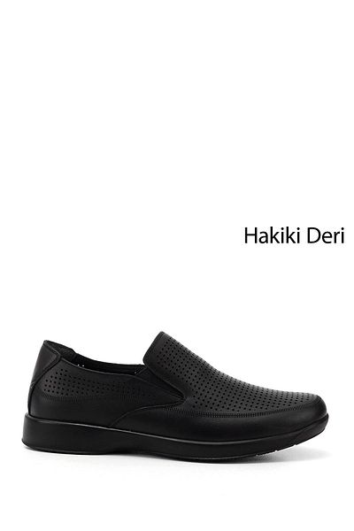 GÖNDERİ(R) Men's Black Genuine Leather Comfort Shoes