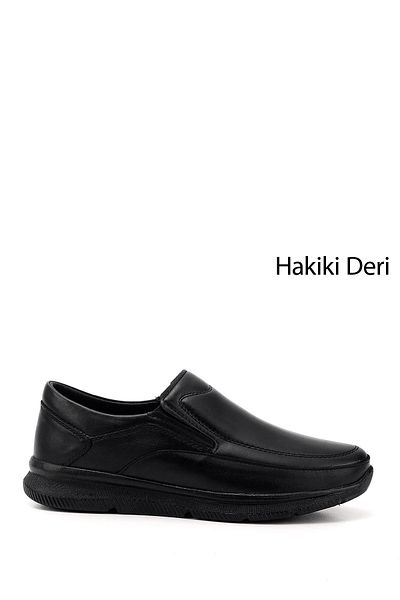 GÖNDERİ(R) Men's Black Genuine Leather Comfort Shoes