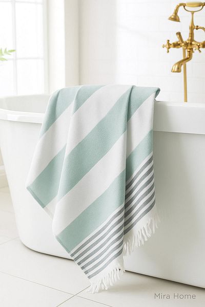 Mira Home Serenity Large Size Peshtemal Πετσέτα Θάλασσα Μπάνιο 90x170 cm 100% Βαμβάκι