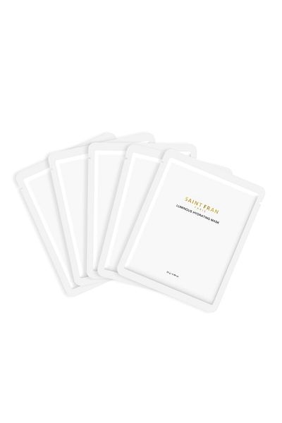 SaintFran Luminous Hydrating Mask |   Paper Mask Set of 5 |   Intense Moisture |   Soothing Effect |   5X25 Grams
