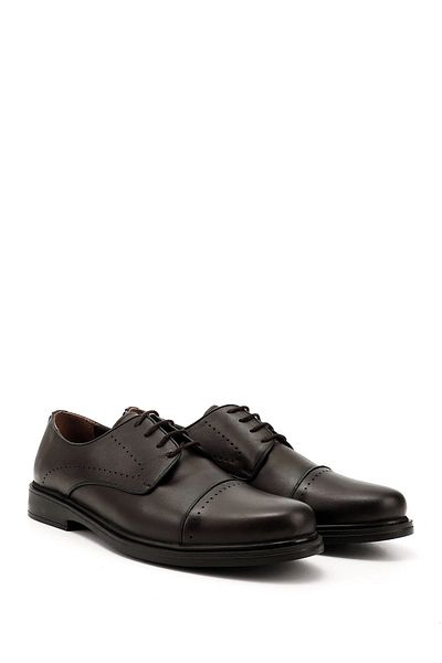 GÖNDERİ(R) Men's Brown Antique Laced Genuine Leather Classic Shoes