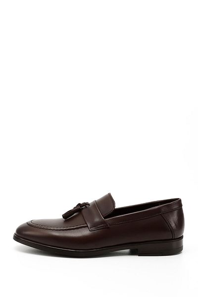 GÖNDERİ(R) Men's Brown Tasseled Genuine Leather Loafer Shoes
