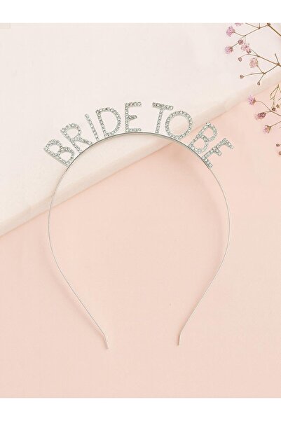 Parti Adresi Bride To Be Taç Taşlı Metal Bekarlığa Veda Parti Tacı Gümüş