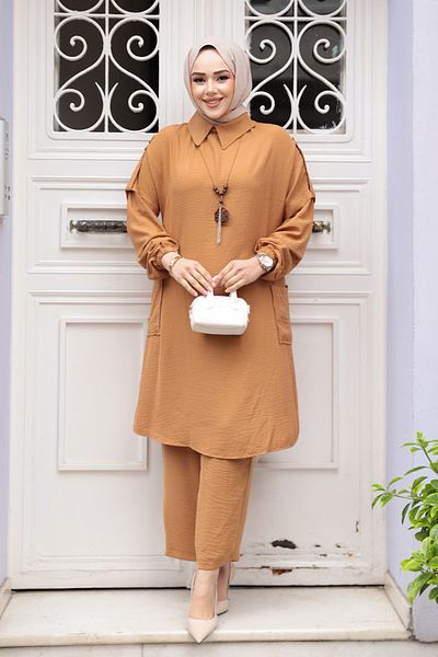 N.S NEVA STYLE Κολιέ Μπισκότο Hijab Σετ δύο τεμαχίων 52631BS