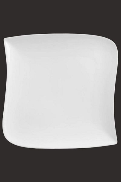 Secret de Gourmet Wave Square Shape Dessert Plate White 21cm