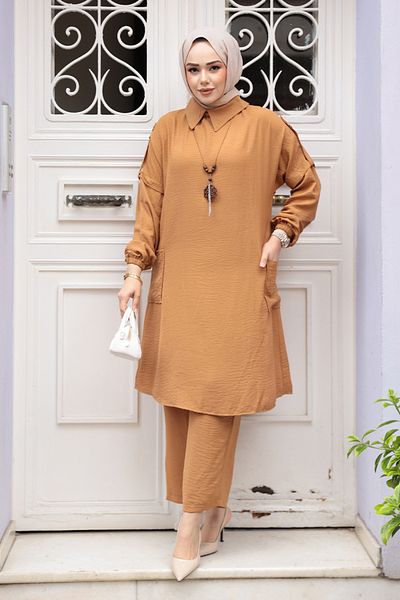 N.S NEVA STYLE Κολιέ Μπισκότο Hijab Σετ δύο τεμαχίων 52631BS