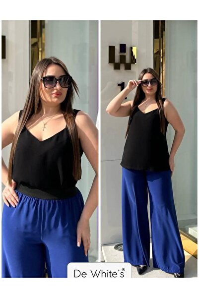 DE WHITES Plus Size Waist Part Elastic Pants