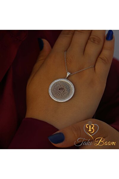 Takı Boom 60 Cm Uzun Zincirli Allah`ın 99 Ismi Esmaül Hüsna Gümüş Dualı Kolye